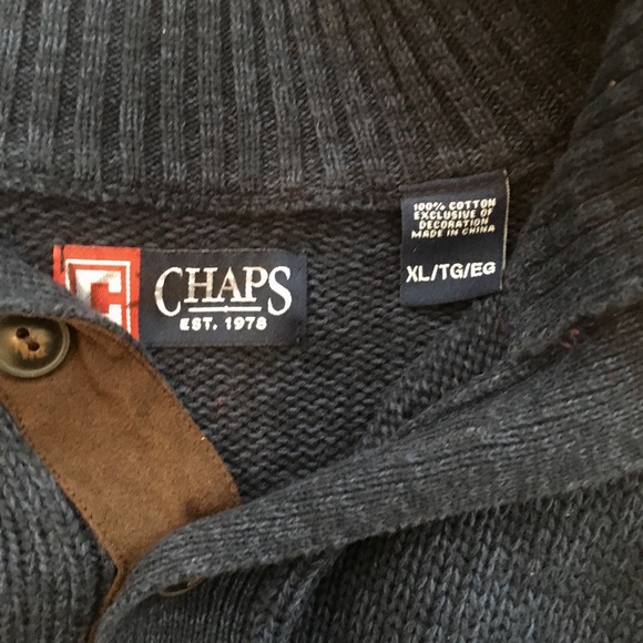 Chaps Navy Sweater - Picture 3 of 3